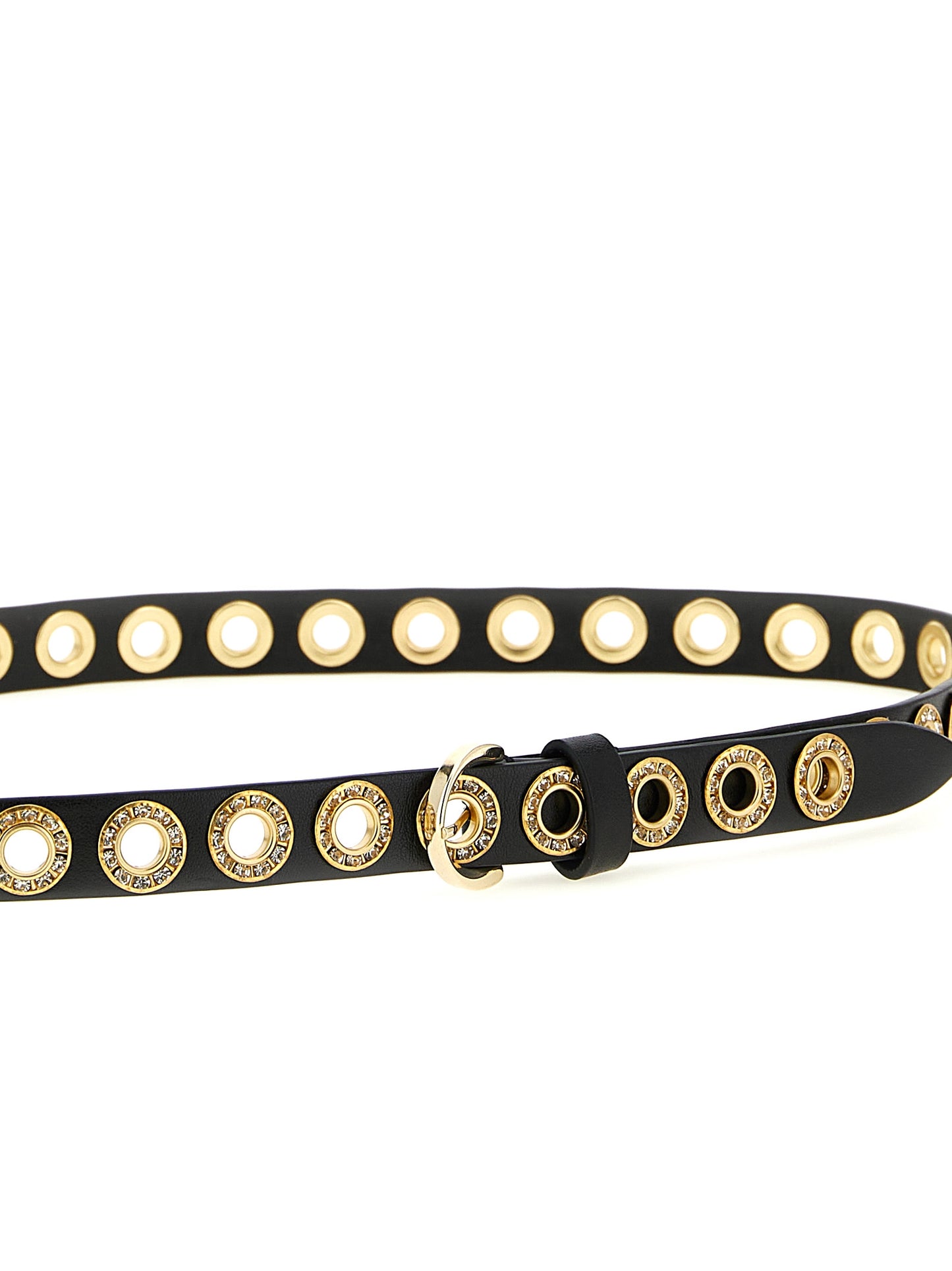 Belt by PINKO for women in polyethylene polyurethane leather black features an artisanal silhouette, showcasing the artisanal craftsmanship of the Polyethylene Polyurethane leather Belt collection for a artisanal finish.