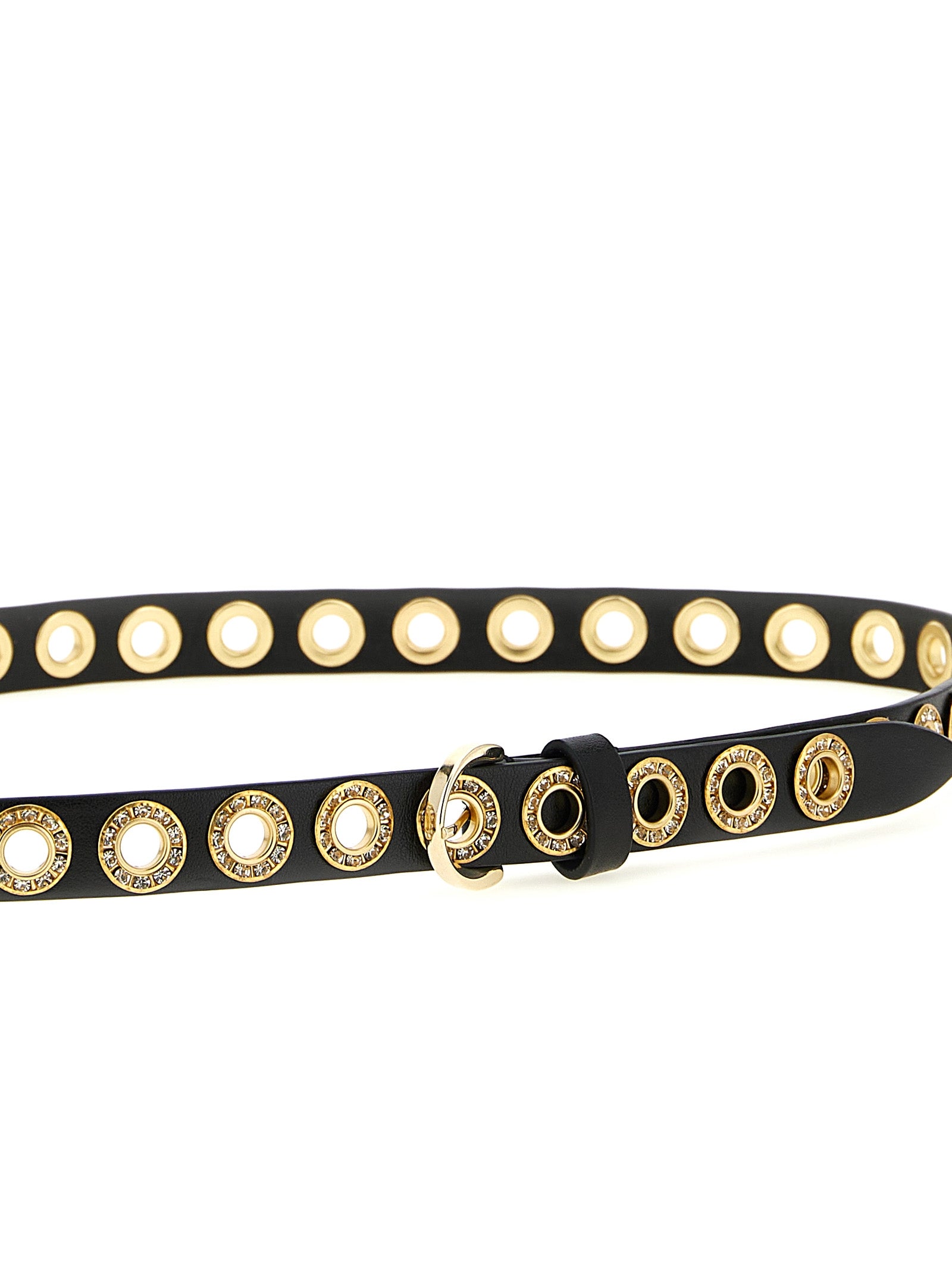 Belt by PINKO for women in polyethylene polyurethane leather black features an artisanal silhouette, showcasing the artisanal craftsmanship of the Polyethylene Polyurethane leather Belt collection for a artisanal finish.
