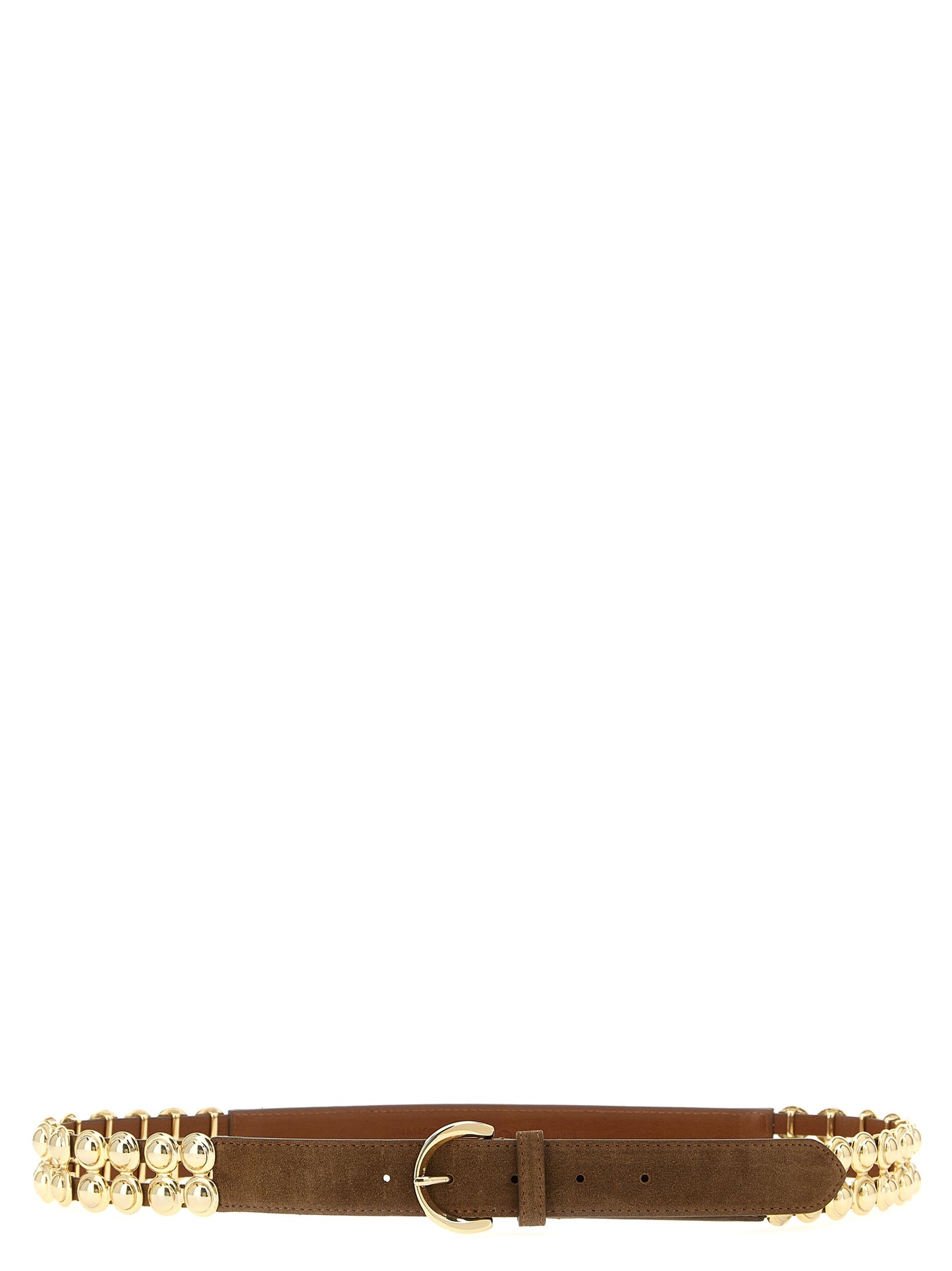 Belt by PINKO for women in suede lamb leather brown features a bohemian chic silhouette, showcasing the bohemian chic Suede Lamb Leather Belt design with a sophisticated bohemian chic finish.