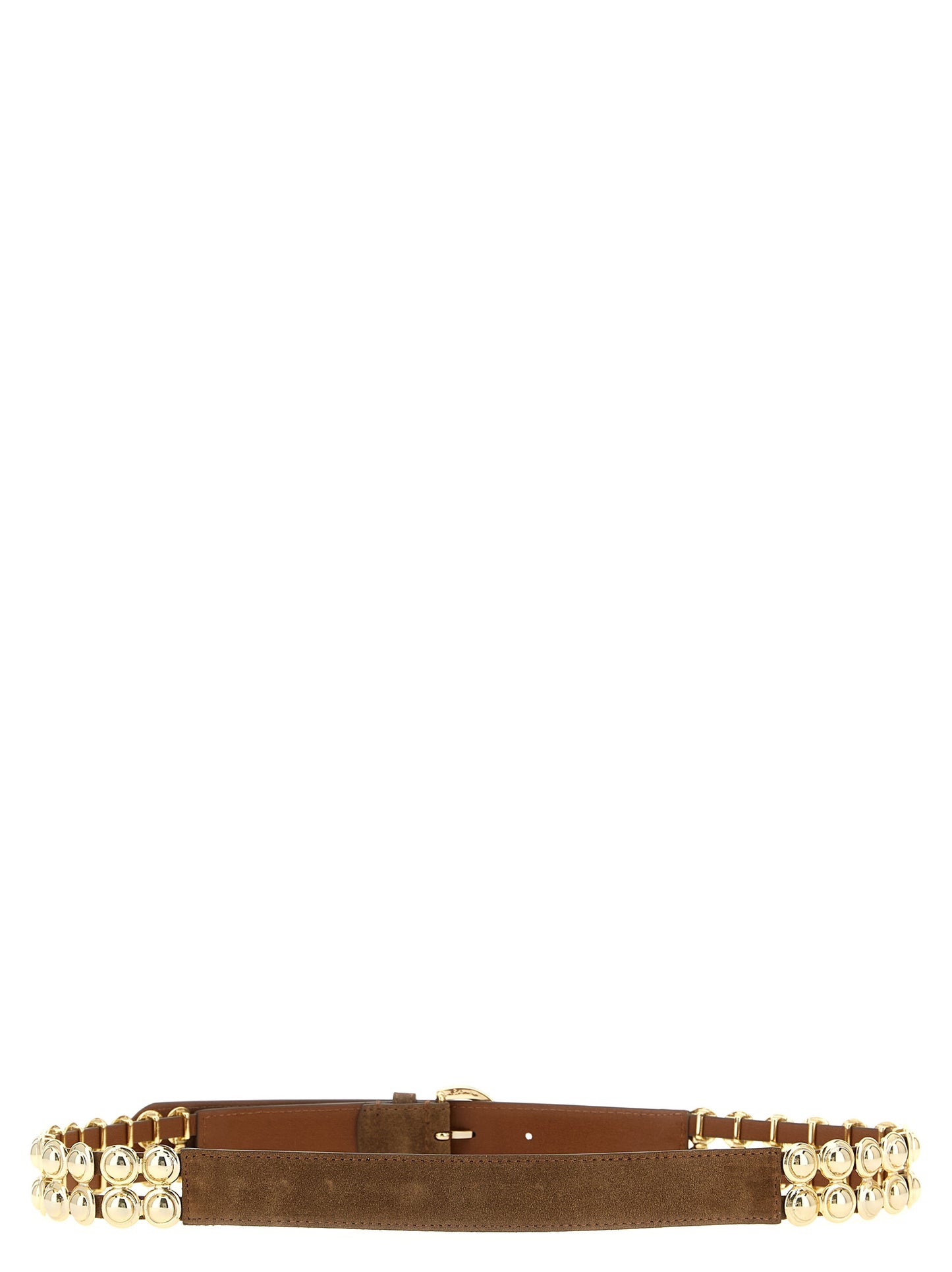 Belt by PINKO for women in suede lamb leather brown features a versatile silhouette, artfully showcasing the versatile design of the Suede Lamb Leather Belt for a sophisticated, premium finish.