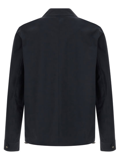 Windbreaker Jacket by Herno for men in stretch polyamide blue & signature features an perennial silhouette with a refined shirt-collar neckline and perennial pockets & windproof for a sophisticated weather-resistant look.