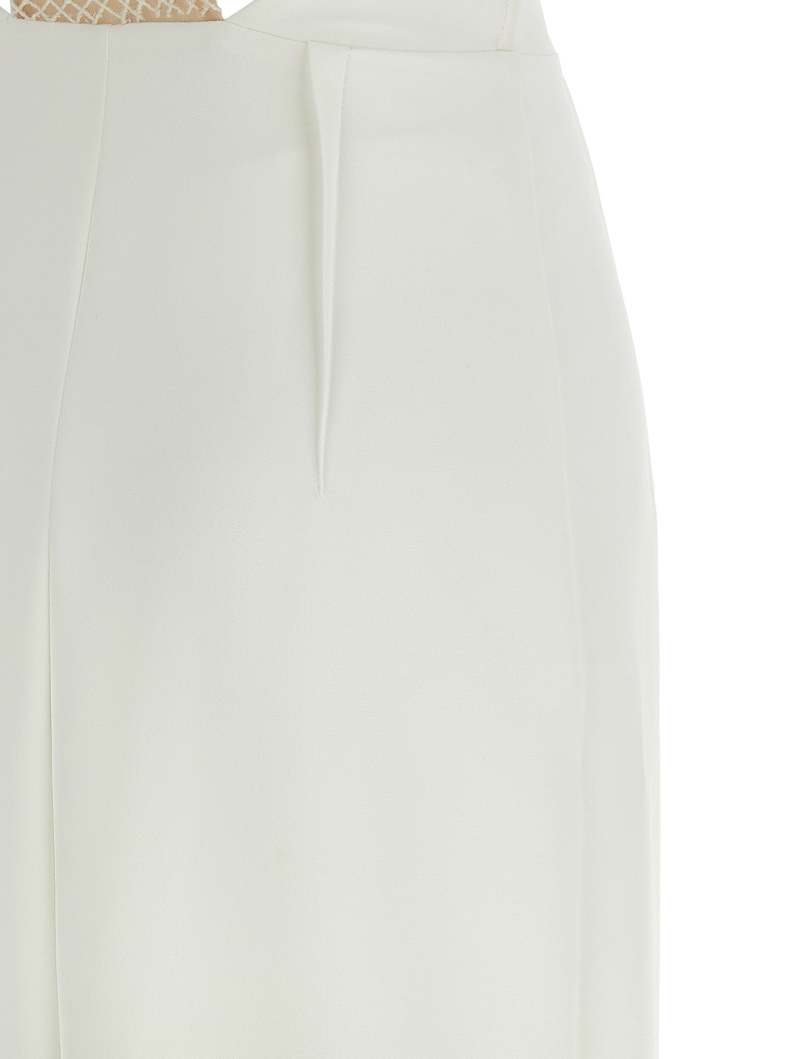 Dress by Elisabetta Franchi for women in polyester patent leather red & white presents a sinuous silhouette, showcasing a sophisticated and detailed with a sinuous long for a refined finish.