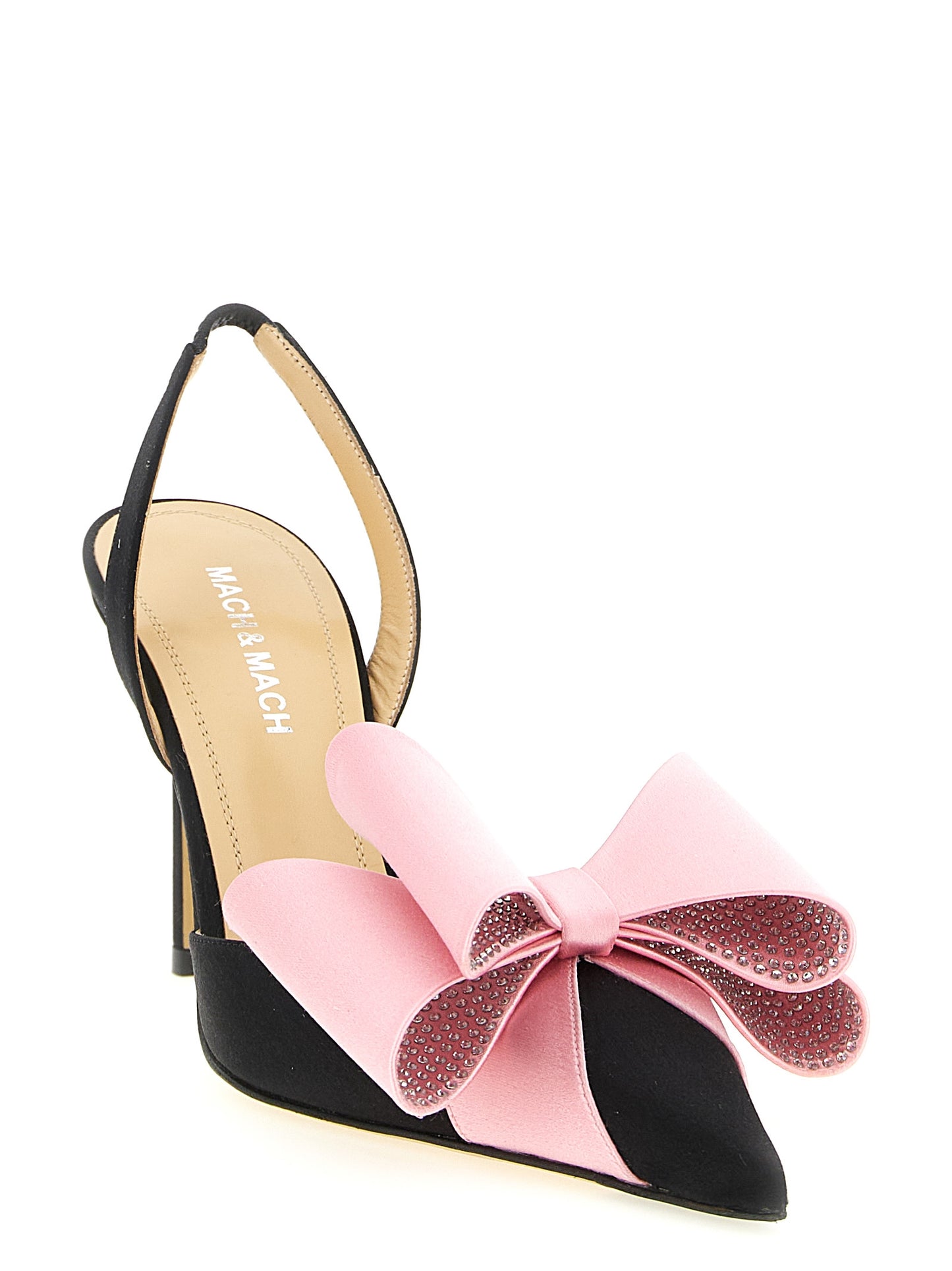 High-Heel Stiletto Slingback Pumps Heels by MACH & MACH for women in satin multicolor features a effortlessly chic Women's Satin High-Heel Stiletto Slingback Pumps Heels design with a sophisticated stiletto high-heel and elegant .
