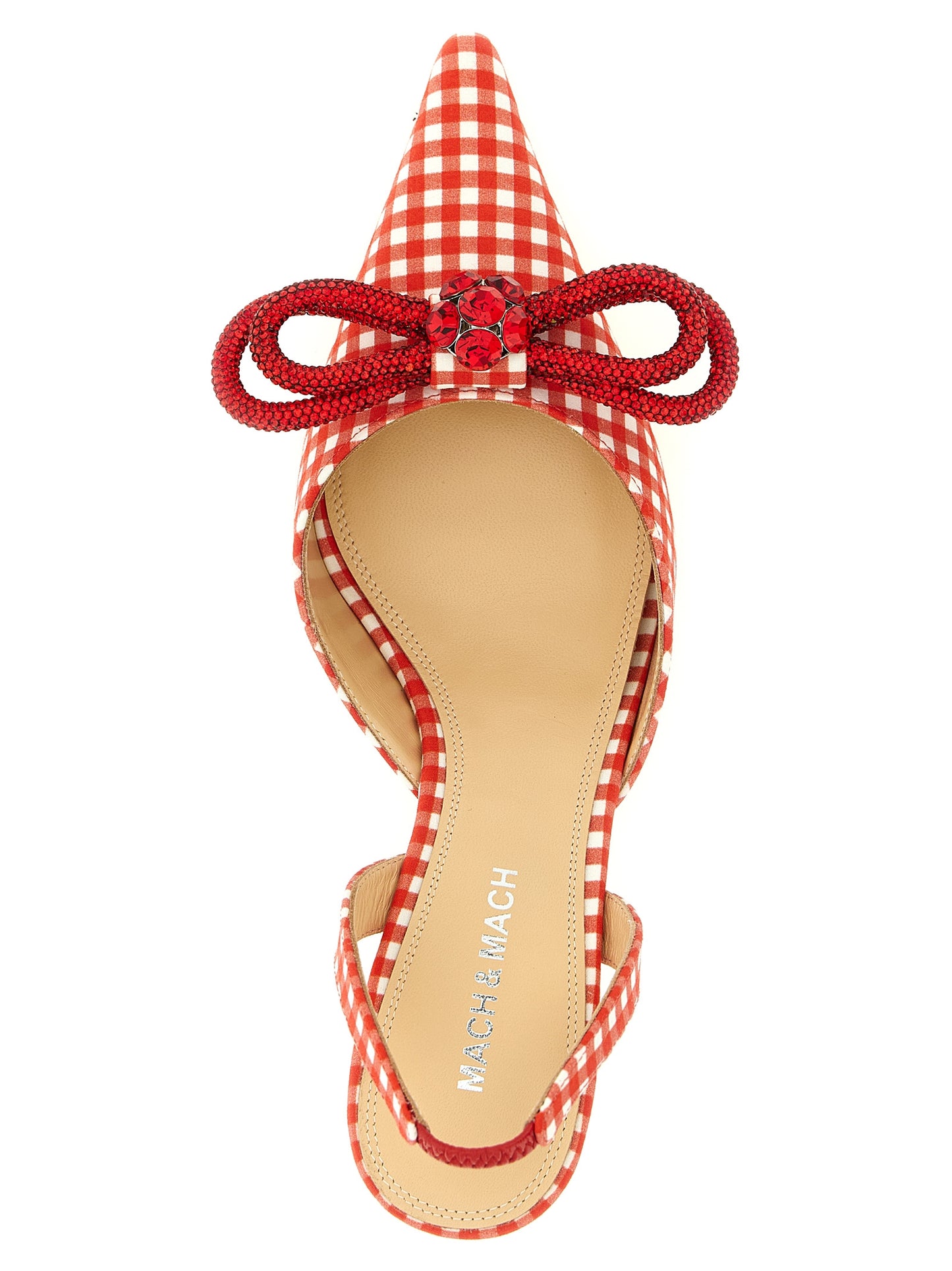 Mid-Heel Stiletto Slingback Pumps Heels by MACH & MACH for women in cotton and multicolor, red & print showcases a effortlessly elegant silhouette as Heart Women's Cotton Mid-Heel Stiletto Slingback Pumps Heels, featuring a effortlessly elegant stiletto mid-heel and a effortlessly elegant for an elegant look.