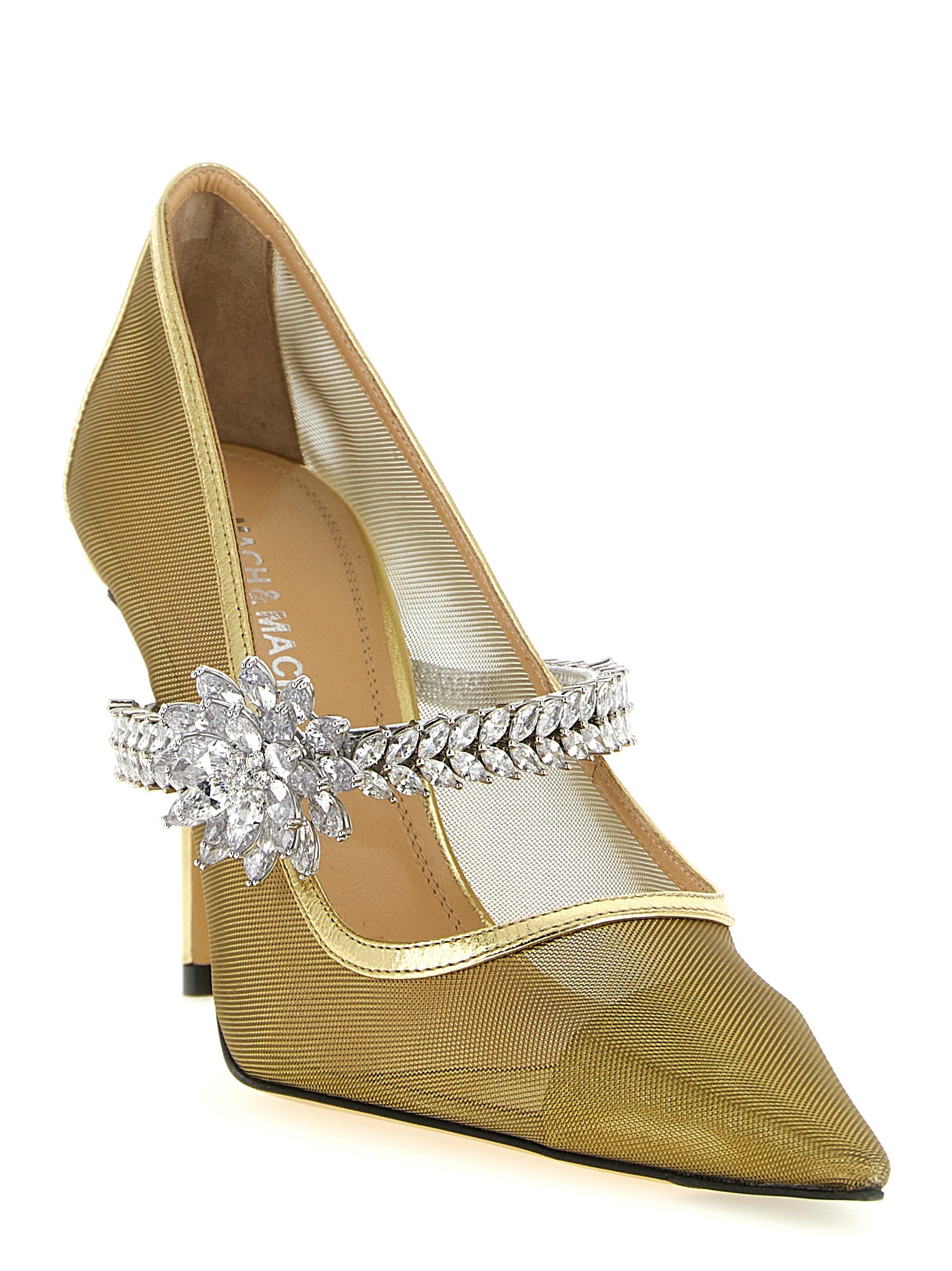 High-Heel Stiletto Pumps Heels by MACH & MACH for women in polyamide leather & crystal gold features a effortlessly chic Lotus Women's Polyamide Leather & Crystal High-Heel Stiletto Pumps Heels design with a sophisticated stiletto high-heel and elegant .