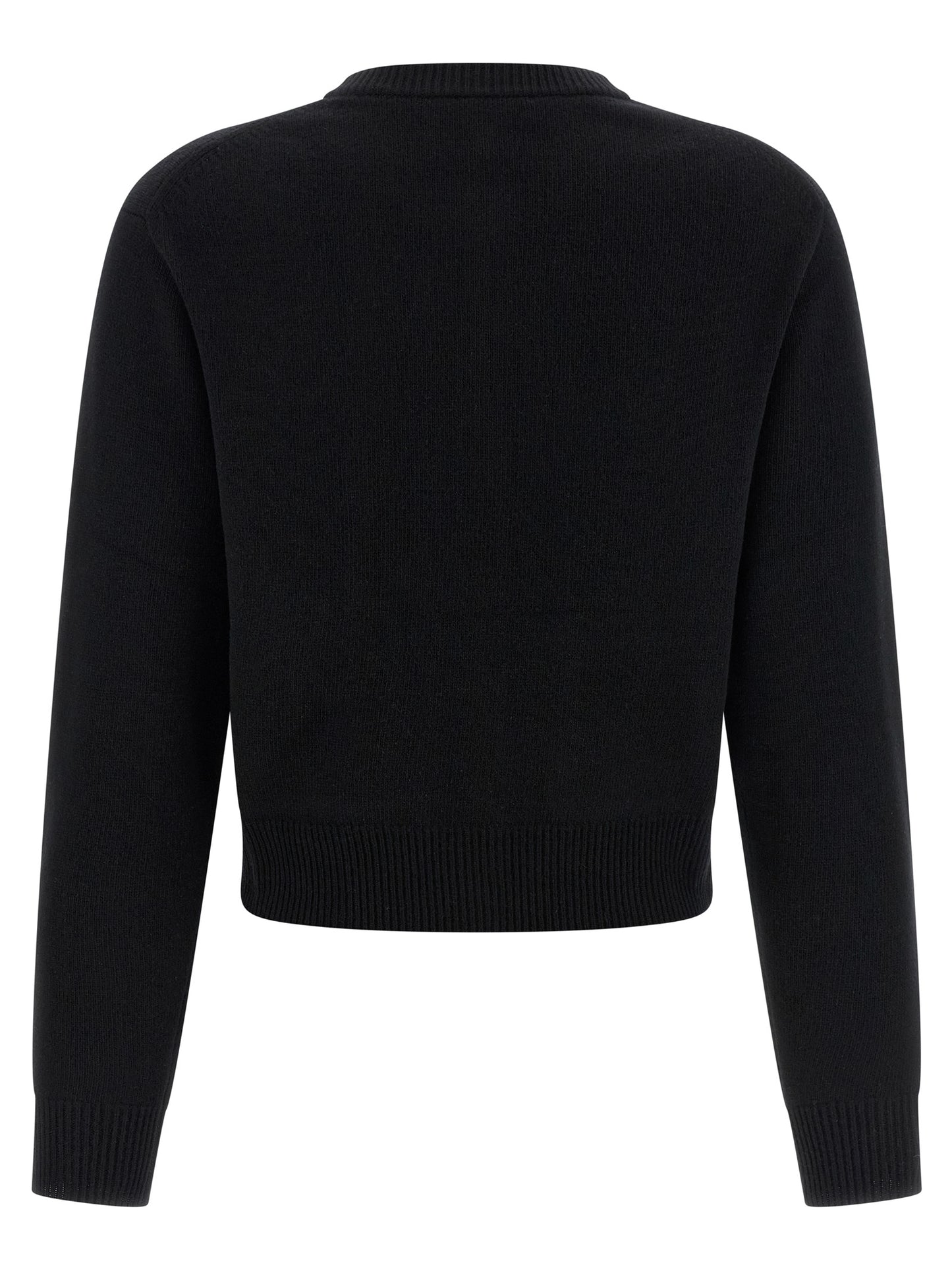 Cardigan by Chloé for women in cashmere merino wool & horse leather black features an crisp silhouette, showcasing a sophisticated and detail for a truly crisp finish.