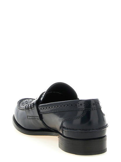 This Flat Brogue Brogues Loafer Slip-On Shoes by Church's for women in bos taurus calfskin leather blue & patterned features an exquisite silhouette from the Women's Bos Taurus Calfskin Leather Flat Brogue Brogues Loafer Slip-On Shoes collection, defined by a sophisticated flat and elegant .