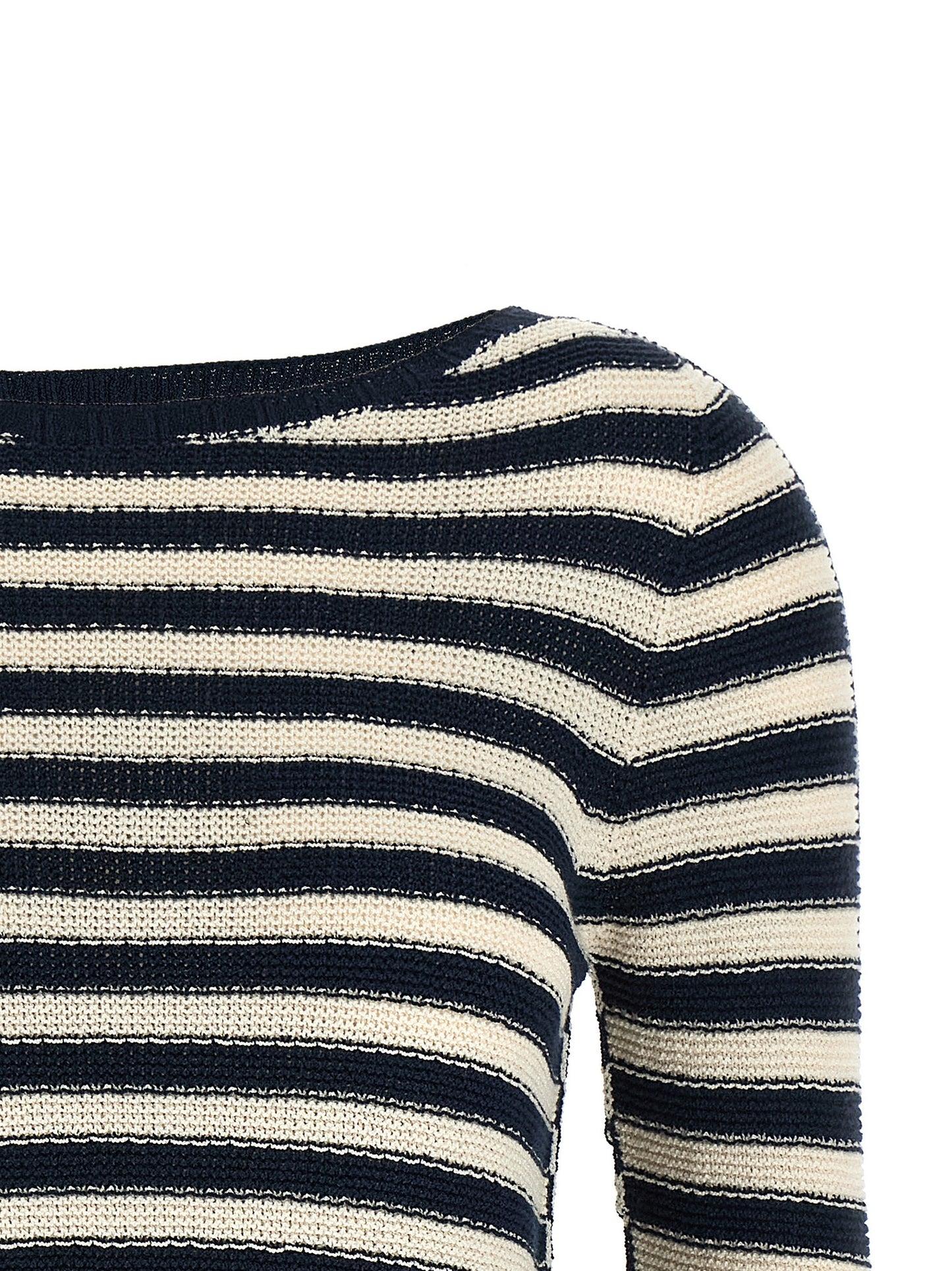 Cardigan by Twinset for women in polyamide cotton multicolor, patterned & striped features a dramatic silhouette, showcasing a sophisticated round neckline and dramatic detail for a timeless, premium look.