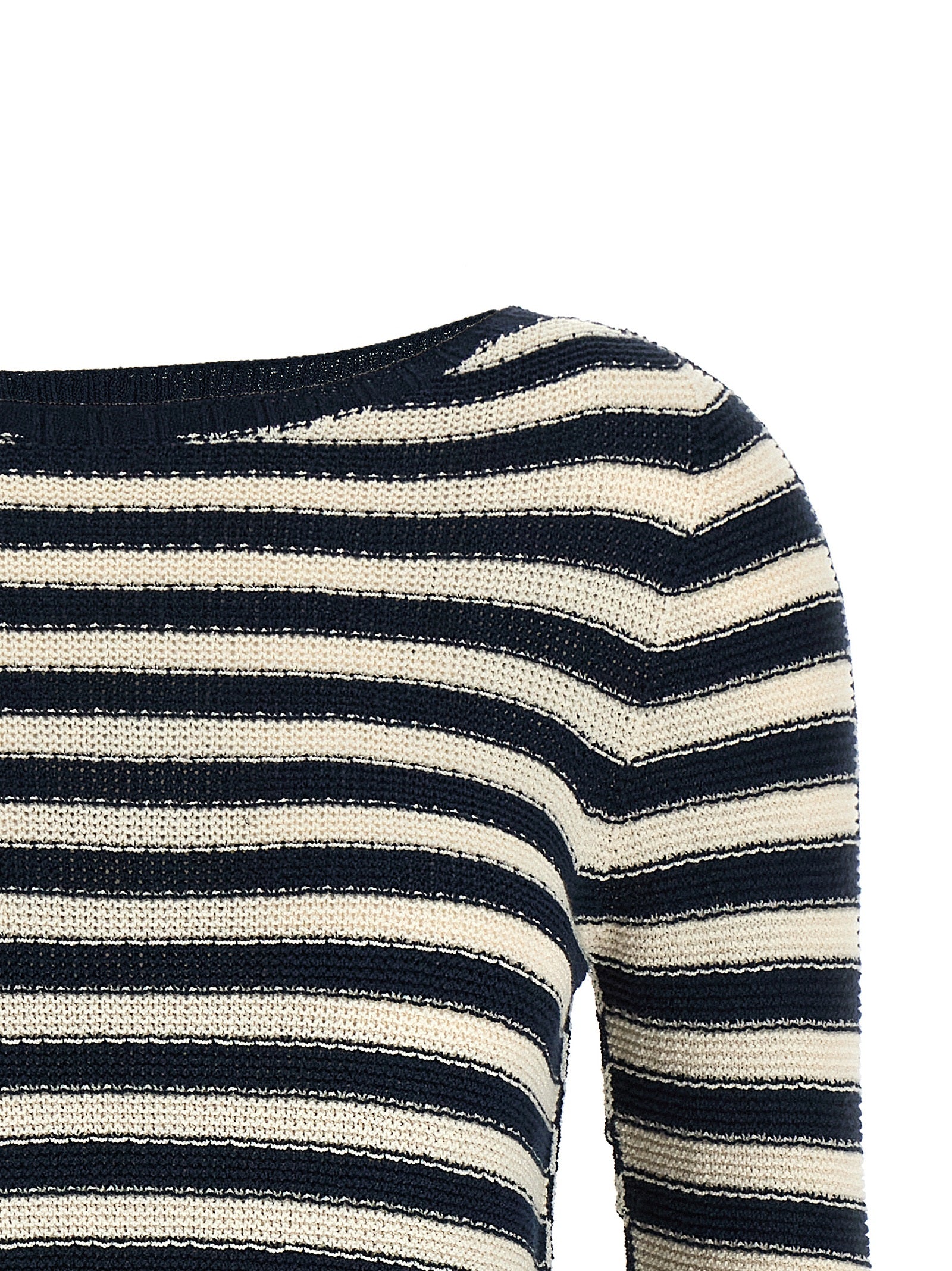 Cardigan by Twinset for women in polyamide cotton multicolor, patterned & striped features a dramatic silhouette, showcasing a sophisticated round neckline and dramatic detail for a timeless, premium look.