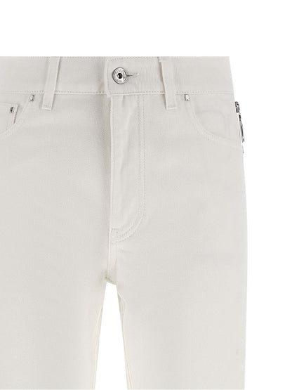 Jeans by Paco Rabanne for women in denim cotton white features a refined silhouette with a refined , defined by a mid rise and a refined long for a refined finish.