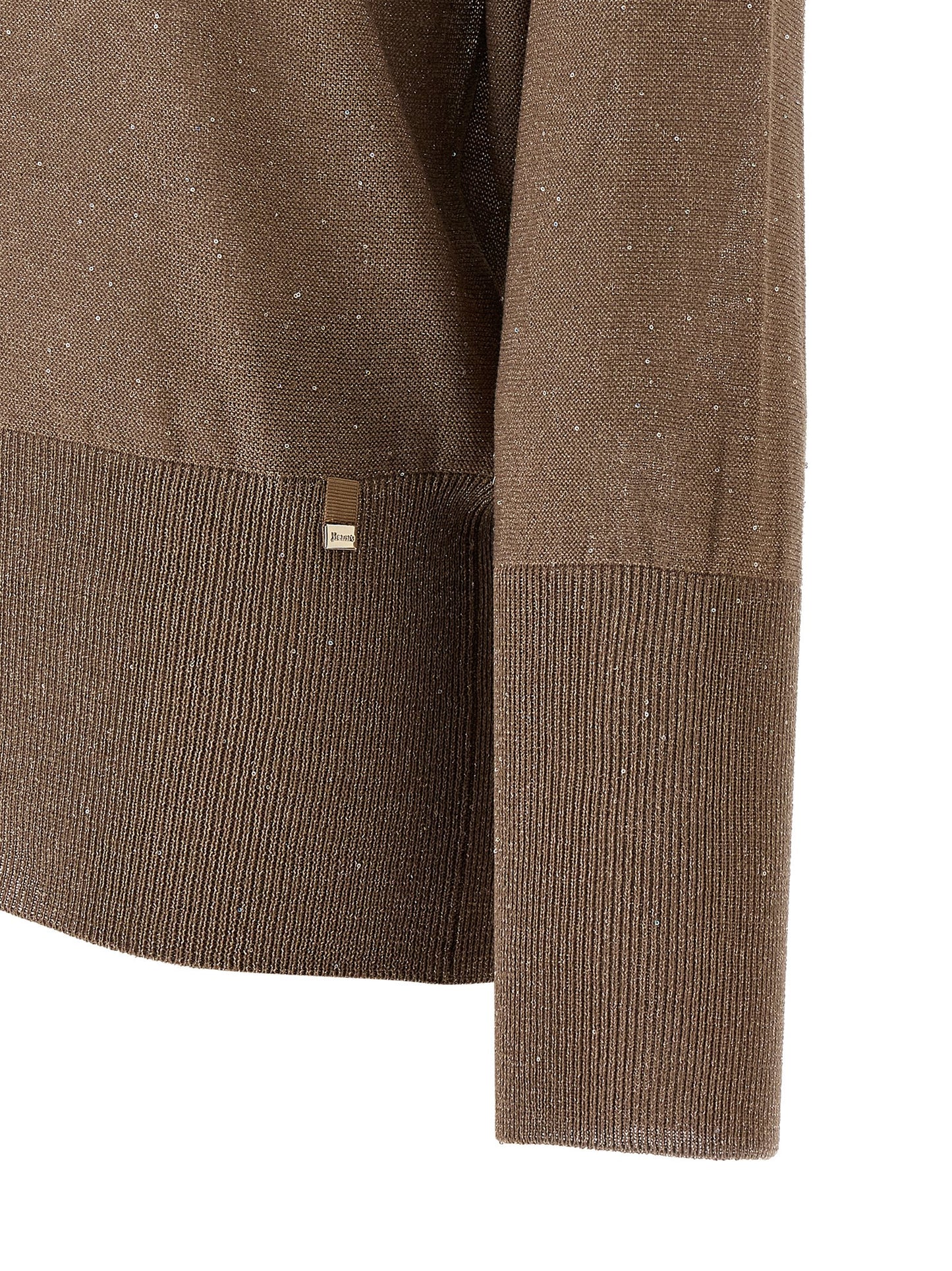 Cardigan by Herno for women in polyamide viscose & sequins brown features an crisp silhouette, showcasing a sophisticated and detail for a truly crisp finish.