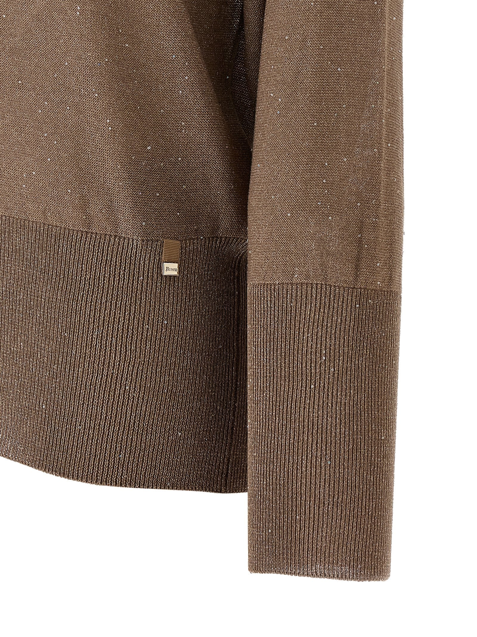 Cardigan by Herno for women in polyamide viscose & sequins brown features an crisp silhouette, showcasing a sophisticated and detail for a truly crisp finish.
