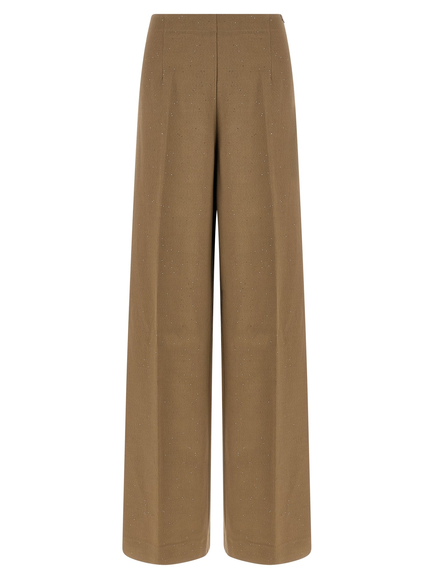 Casual Pants by Herno for women in polyamide linen viscose & sequins brown features an sophisticated and straight-leg & wide with a precise long, creating a sophisticated and sophisticated silhouette.