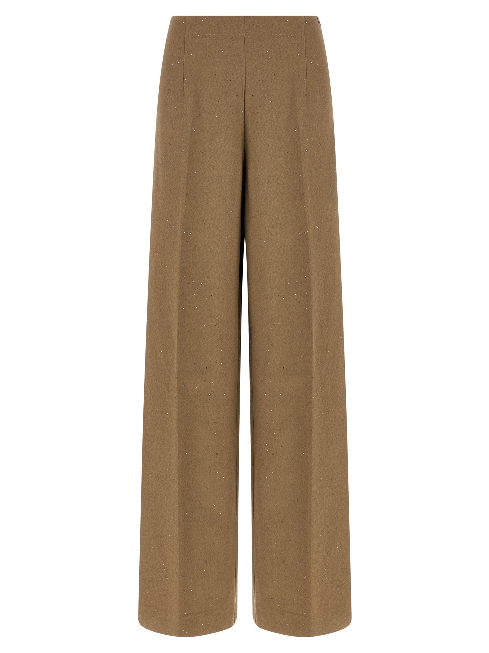 Casual Pants by Herno for women in polyamide linen viscose & sequins brown features an sophisticated and straight-leg & wide with a precise long, creating a sophisticated and sophisticated silhouette.