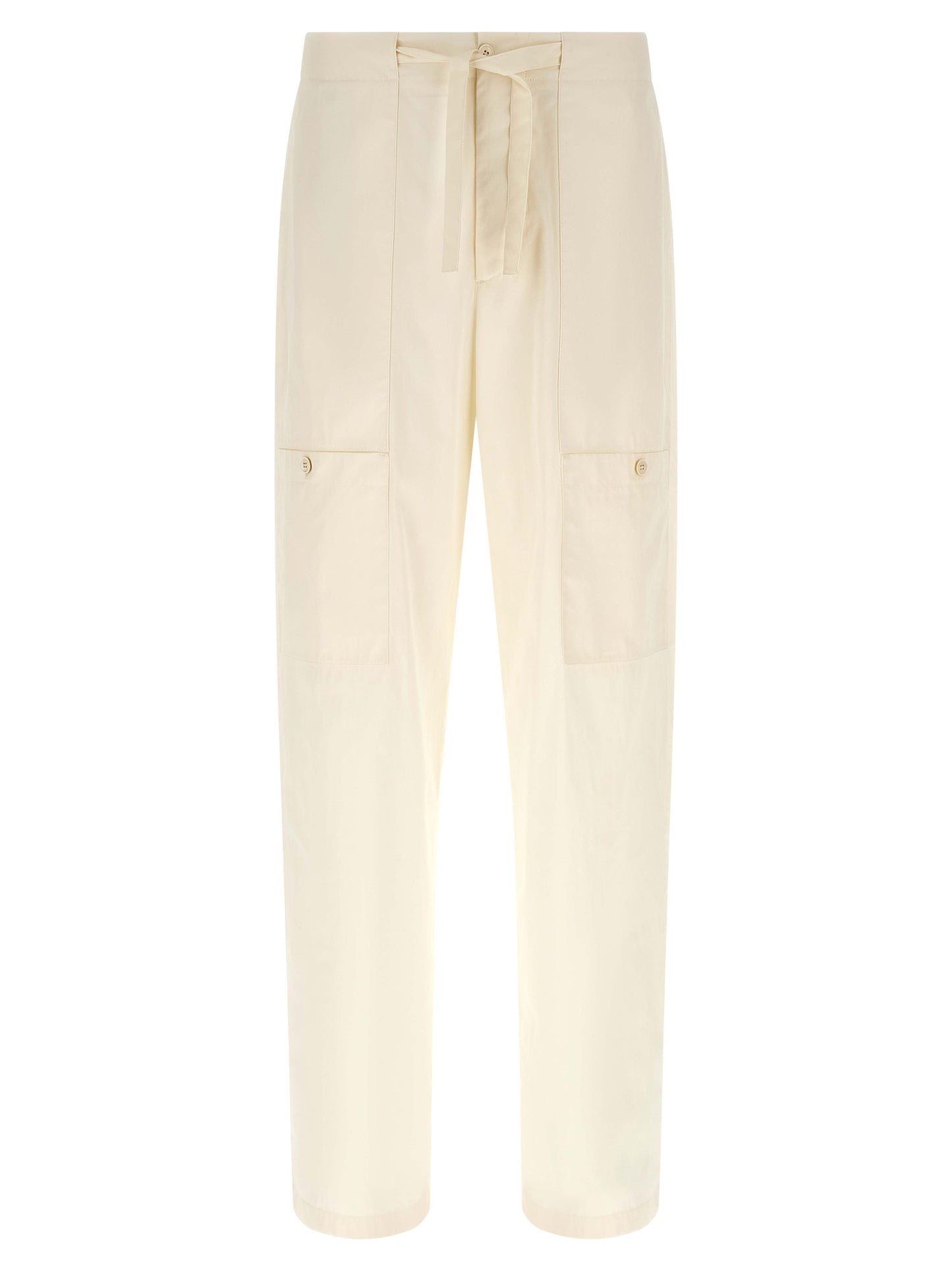 Cargo Pants by Jil Sander for men in cotton beige features an stylish wide with a long and mid rise, expertly finished with stylish utility detailing.