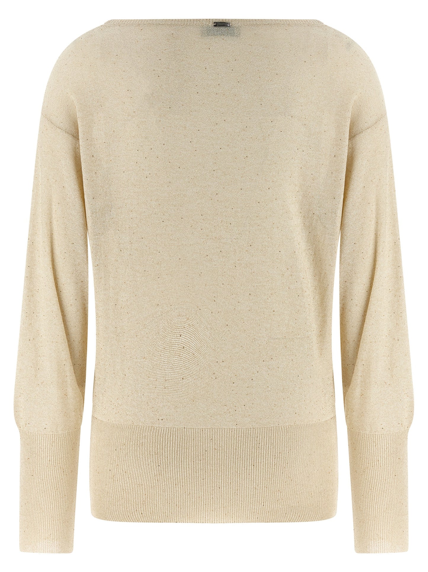 Cardigan by Herno for women in polyamide viscose & sequins beige features an impeccable silhouette, showcasing a sophisticated round neckline and detail for a truly impeccable finish.