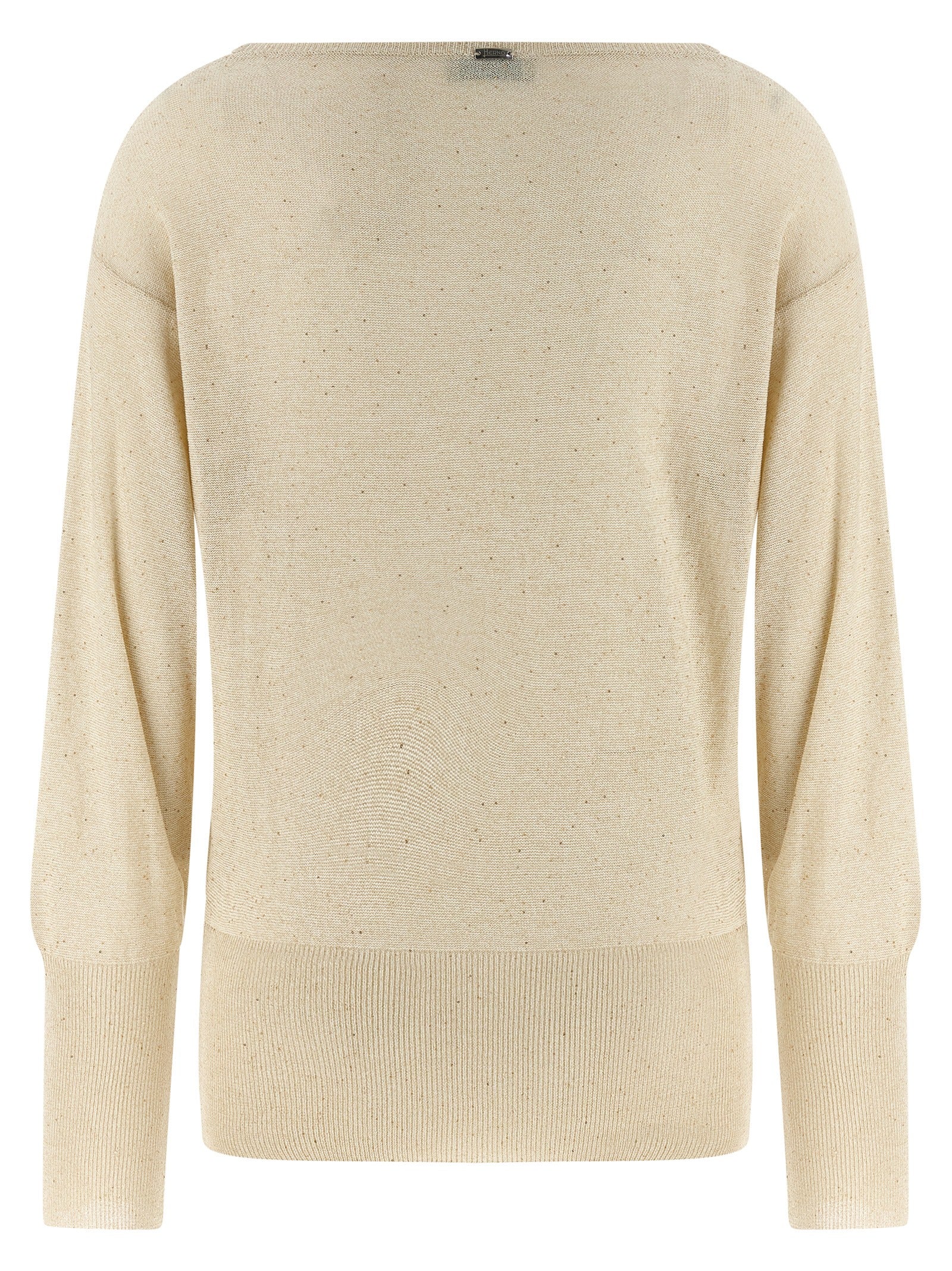 Cardigan by Herno for women in polyamide viscose & sequins beige features an impeccable silhouette, showcasing a sophisticated round neckline and detail for a truly impeccable finish.
