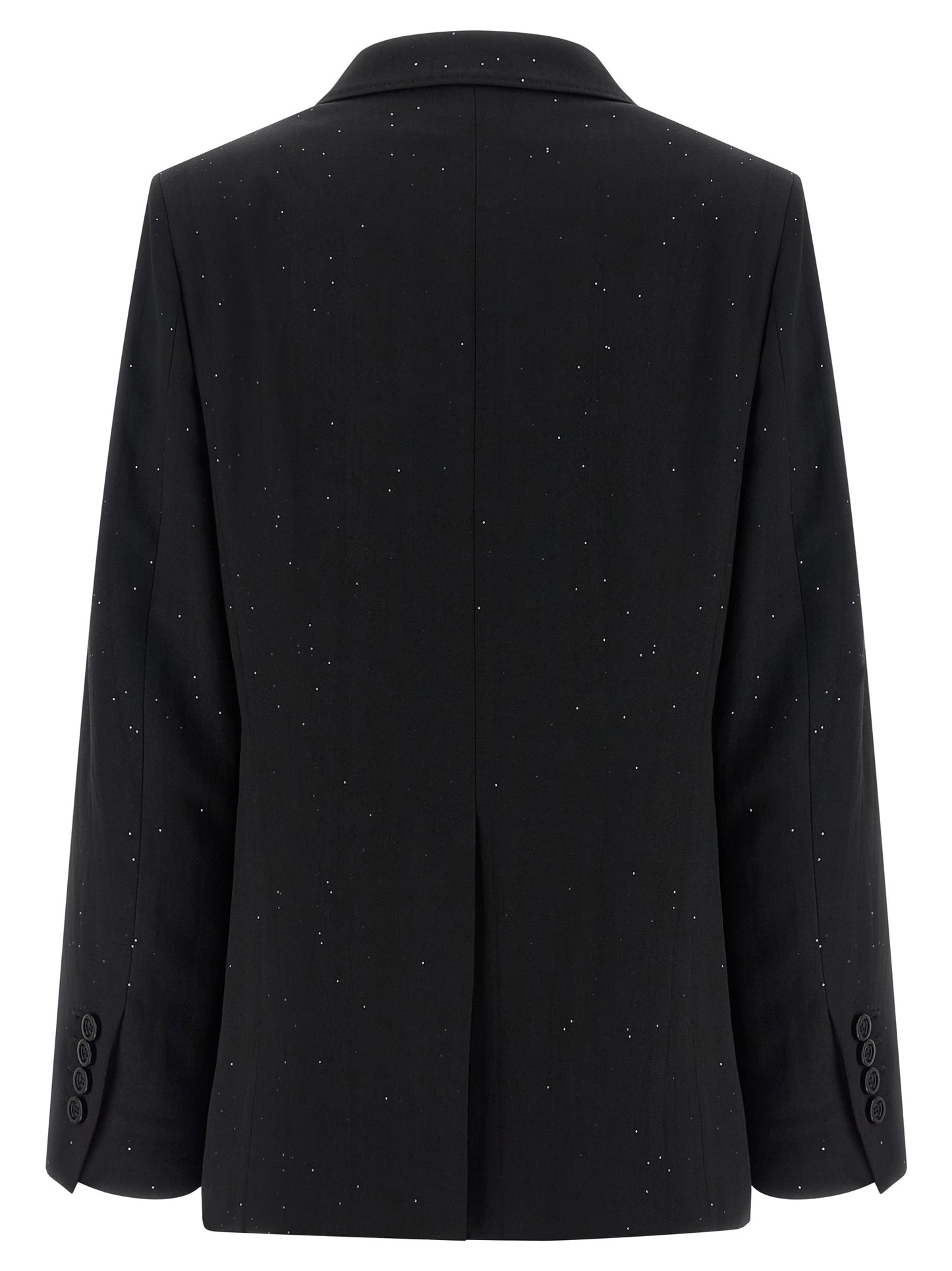 Blazer by Herno for women in polyamide linen viscose & sequins black presents a distinguished silhouette, detailed with a distinguished split neckline and distinctive for a truly sophisticated finish.