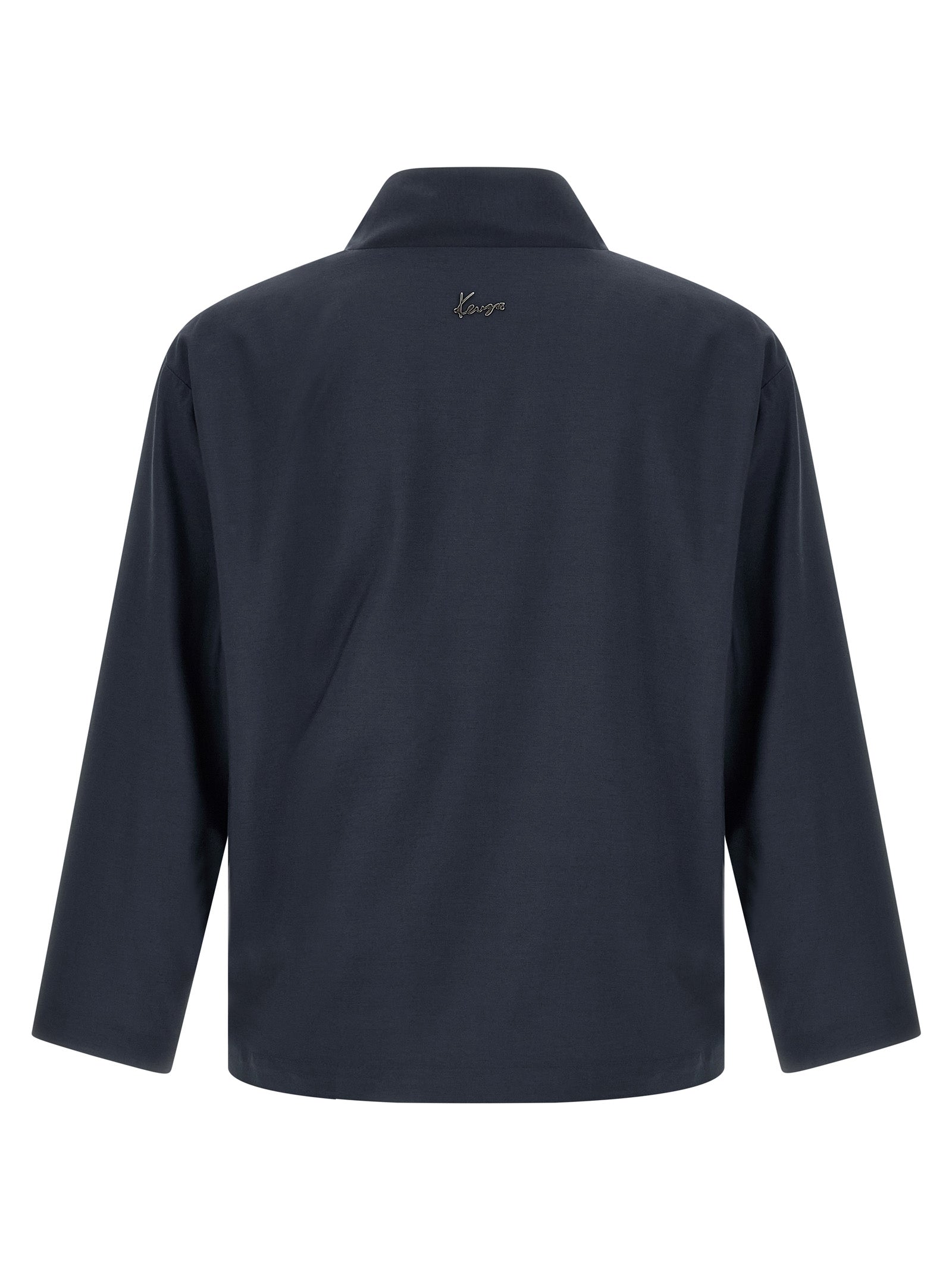 Blazer by Kenzo for men in viscose wool blue features an stylish silhouette, showcasing a sophisticated and stylish for a truly stylish finish.