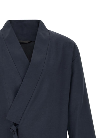 Blazer by Kenzo for men in viscose wool blue presents a distinguished silhouette, detailed with a distinguished and distinctive for a truly sophisticated finish.