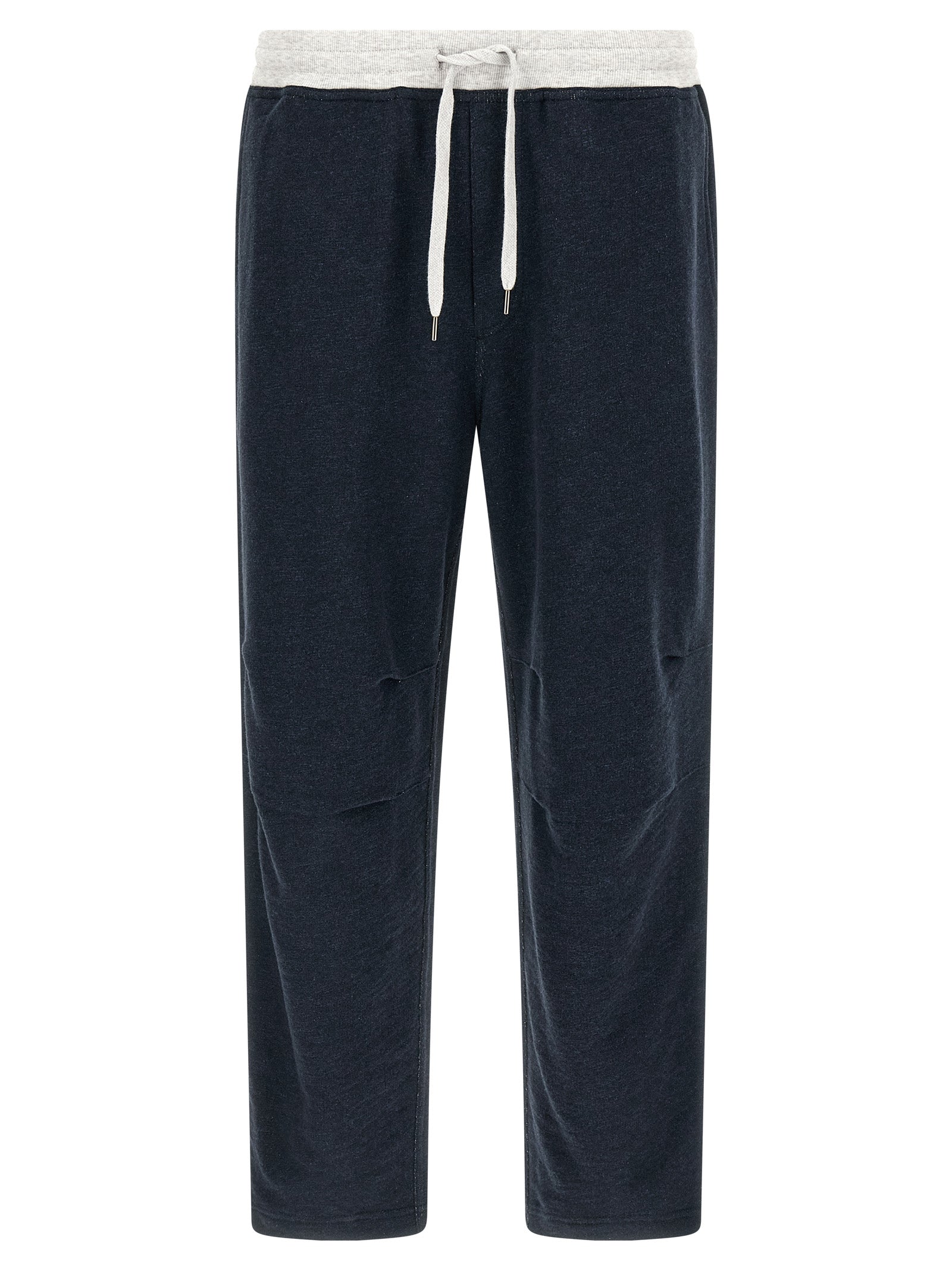 Joggers by Brunello Cucinelli for men in linen & cotton blue features an sophisticated and with a precise long, creating a sophisticated and sophisticated silhouette.