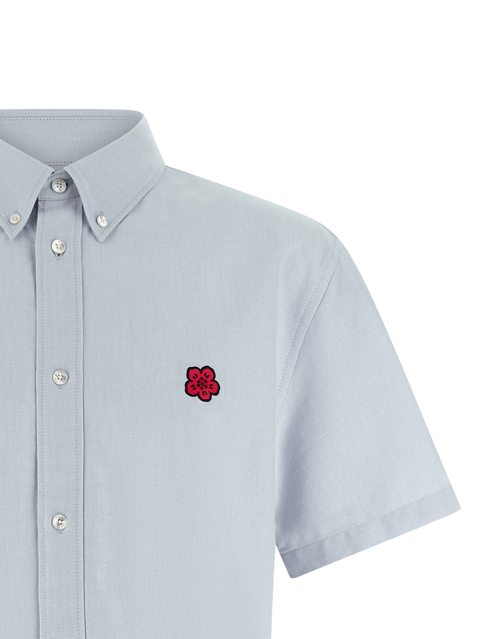 Shirt by Kenzo for men in cotton light-blue, featuring a nuanced and nuanced for a sophisticated finish.