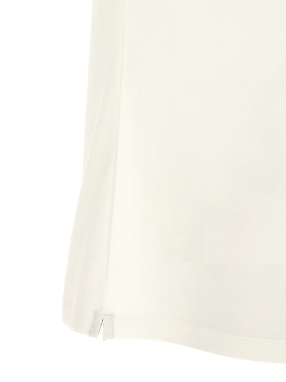 T-Shirt by Brunello Cucinelli for men in cotton white & print showcases a fashionable silhouette, elegantly detailed with a fashionable and for a sophisticated, high-fashion look.