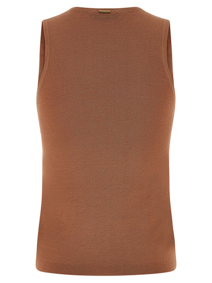 T-Shirt by Twinset for women in polyamide cotton & sequins brown & signature features an on trend silhouette, perfectly showcasing a on trend and round neckline for an elevated aesthetic.