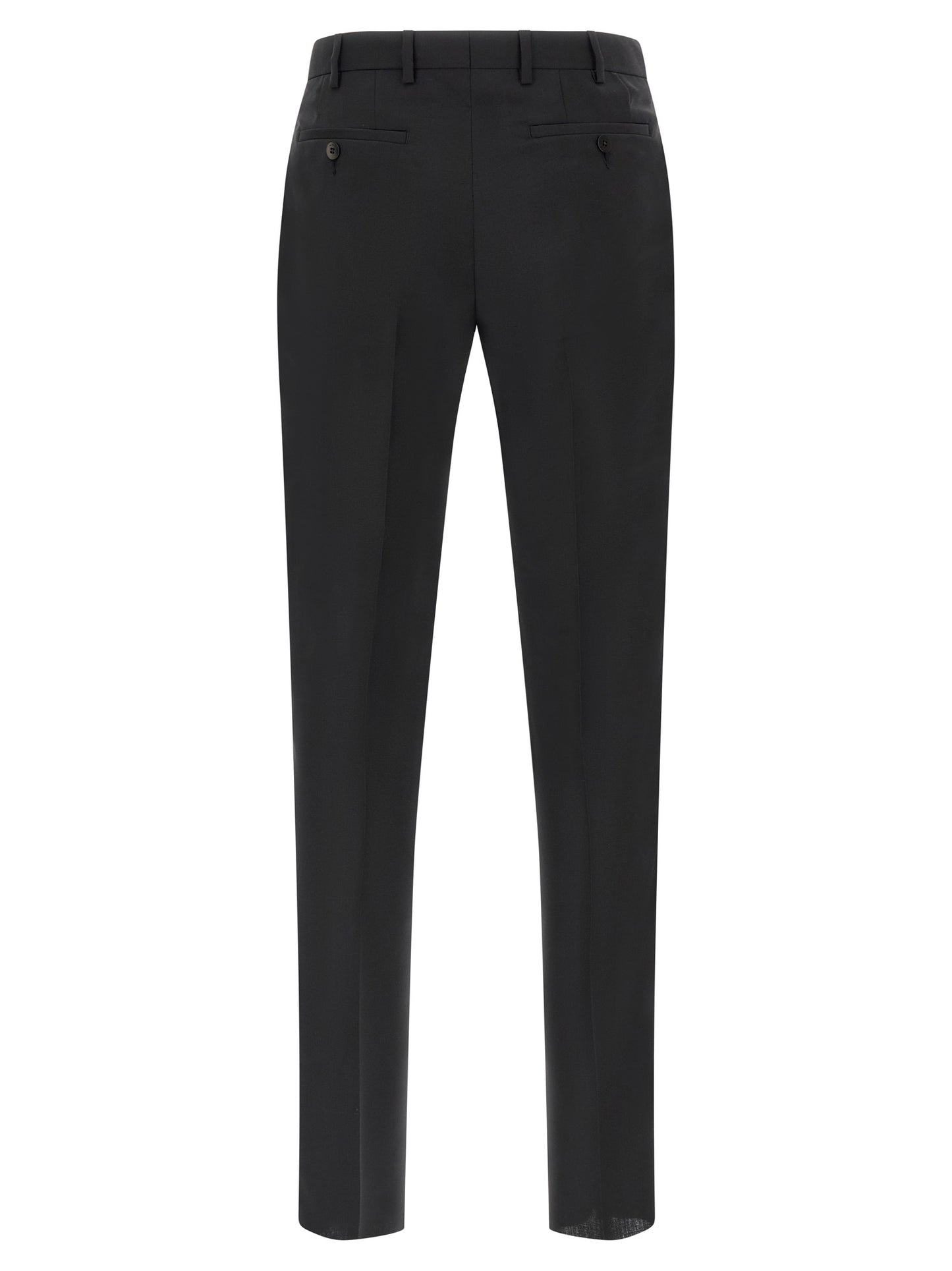 Pant Suit by Pal Zileri for men in wool black presents a sharp silhouette, artfully finished with a sharp and a sophisticated for a truly sharp look.
