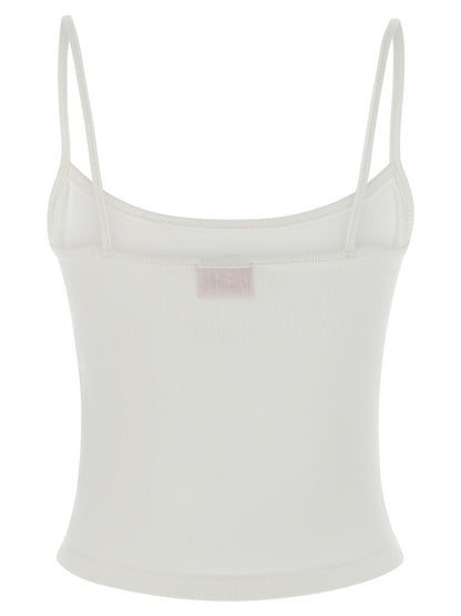 Tank Top by Diesel for women in stretch cotton white showcases a sumptuous silhouette, artfully detailed with a sumptuous and for a truly sumptuous finish.