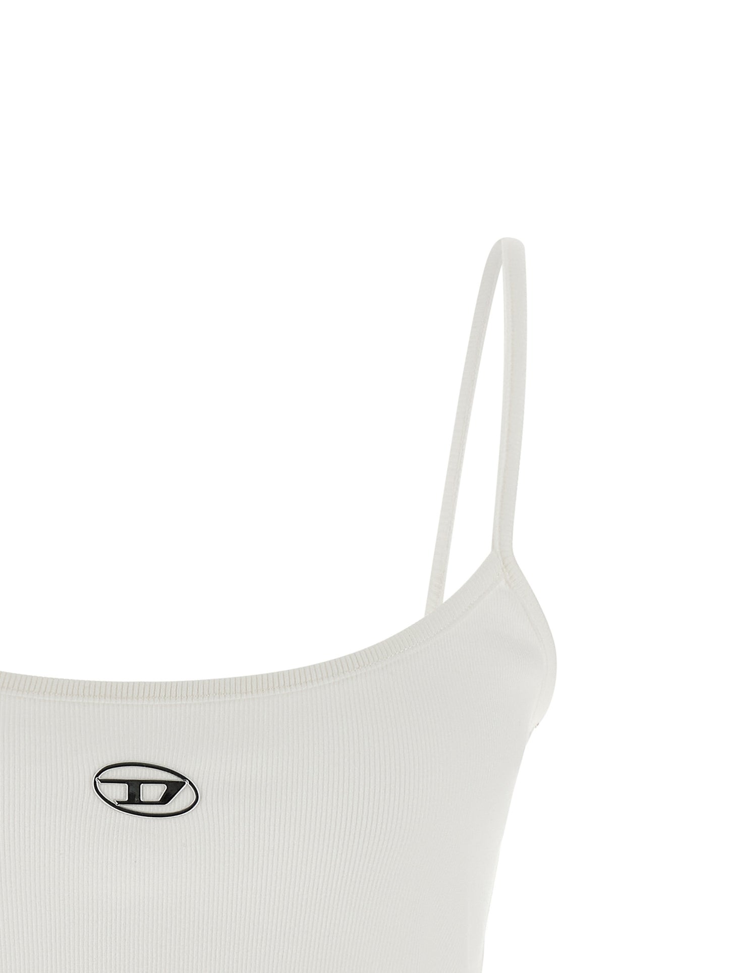 Tank Top by Diesel for women in stretch cotton white presents a uncompromising silhouette, artfully detailed with a uncompromising and for a sophisticated, uncompromising finish.