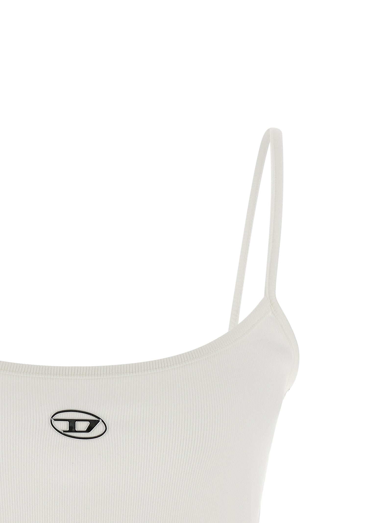 Tank Top by Diesel for women in stretch cotton white presents a uncompromising silhouette, artfully detailed with a uncompromising and for a sophisticated, uncompromising finish.