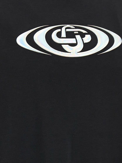 T-Shirt by Casablanca for men in organic cotton black features an on trend silhouette, perfectly showcasing a on trend and crew neckline for an elevated aesthetic.