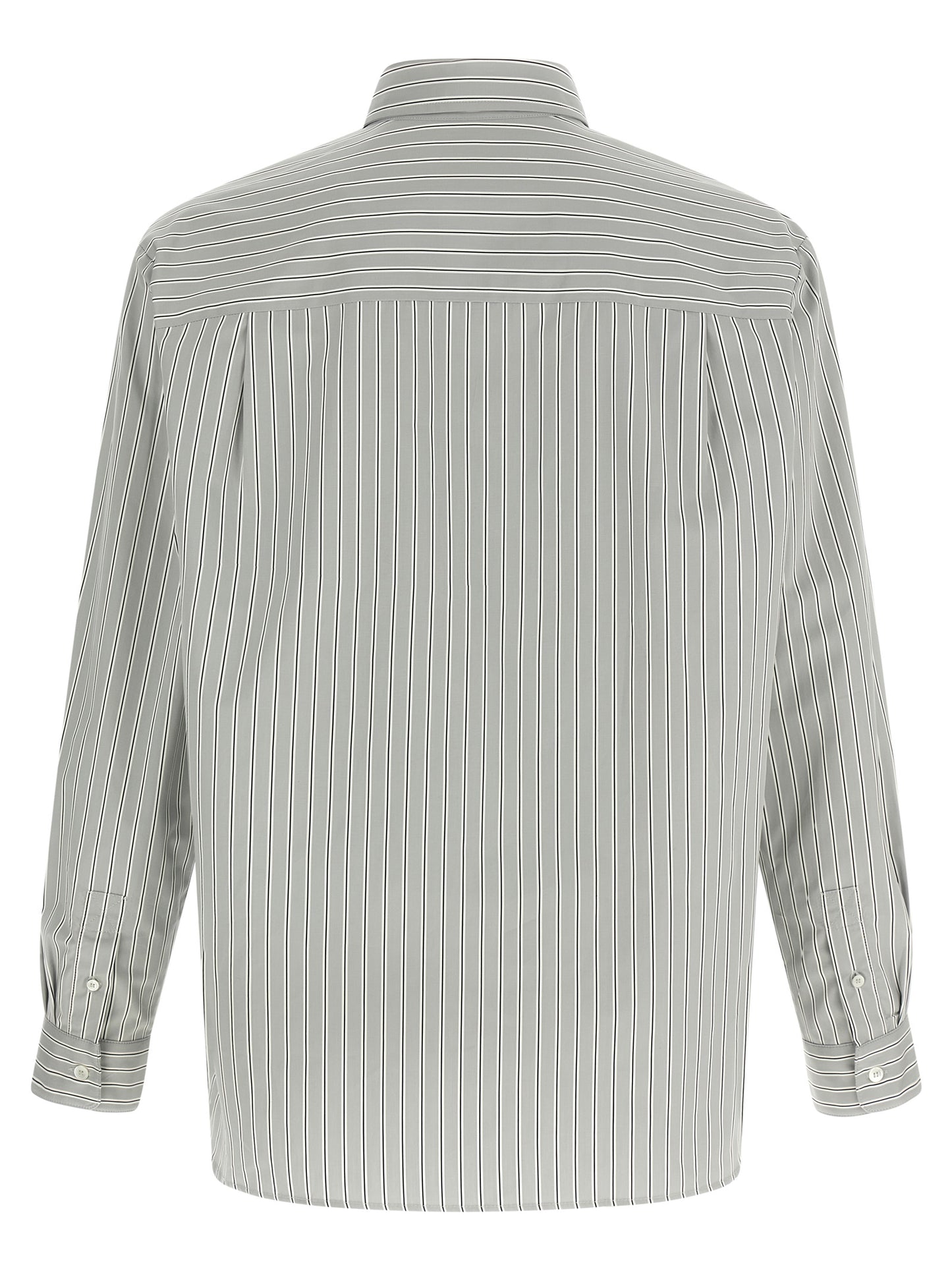 Blouse by A.P.C. for men in cotton gray & striped features an polished silhouette, showcasing a sophisticated and detail for a truly polished finish.