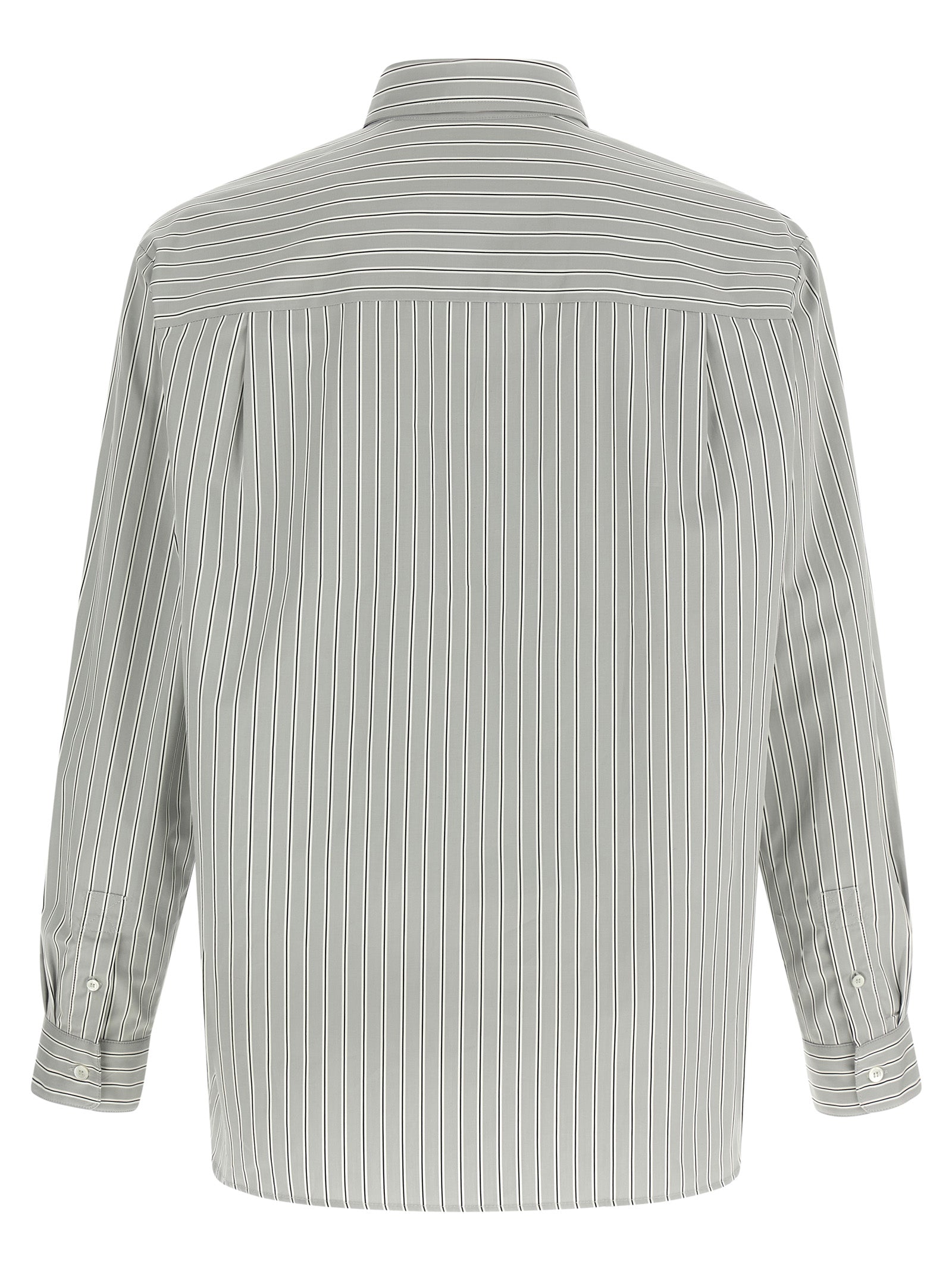 Blouse by A.P.C. for men in cotton gray & striped features an polished silhouette, showcasing a sophisticated and detail for a truly polished finish.