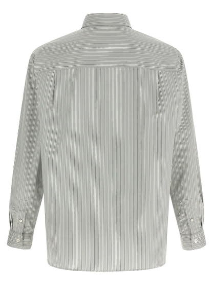 Blouse by A.P.C. for men in cotton gray & striped features an polished silhouette, showcasing a sophisticated and detail for a truly polished finish.
