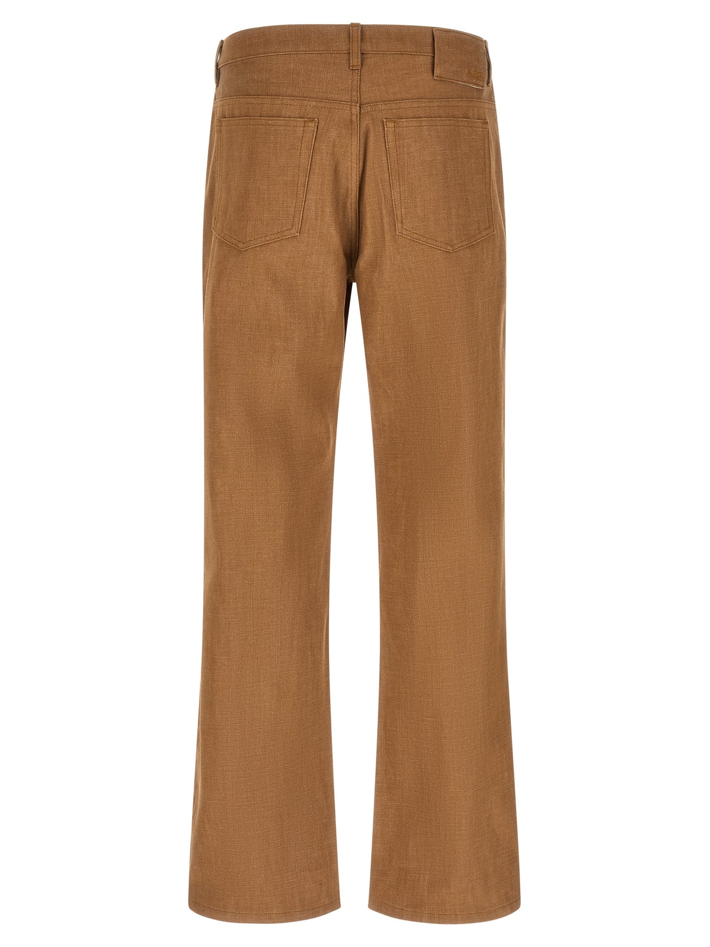 Jeans by A.P.C. for men in denim cotton brown presents a refined pantology silhouette, artfully defined by a refined pantology straight-leg & wide, long, and a sophisticated .