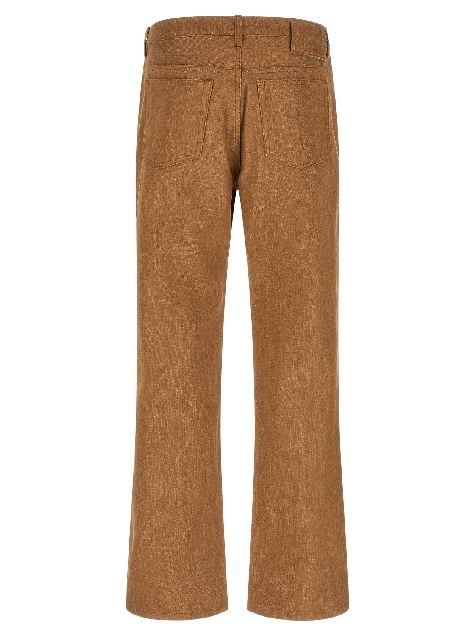 Jeans by A.P.C. for men in denim cotton brown presents a refined pantology silhouette, artfully defined by a refined pantology straight-leg & wide, long, and a sophisticated .