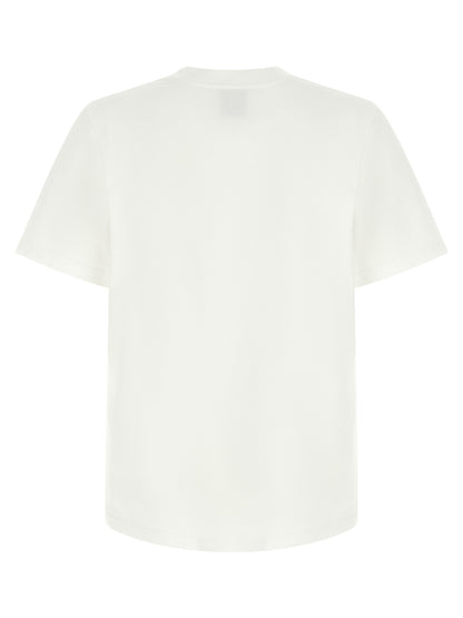 T-Shirt by Casablanca for men in organic cotton white & print showcases a unassuming silhouette, artfully detailed with a refined crew neckline and unassuming for a sophisticated, contemporary look.