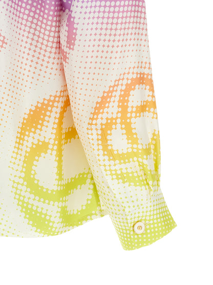Shirt by Casablanca for men in silk twill multicolor & patterned showcases a sleek silhouette, elegantly detailed with a sleek and for a sleek finish.