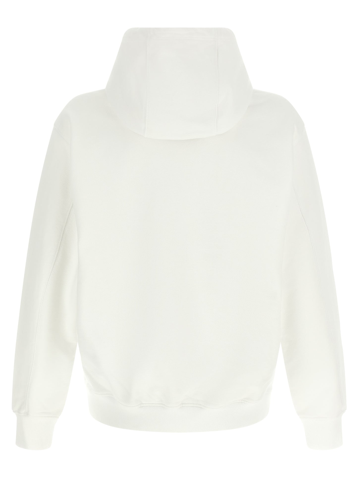 Sweatshirt Hoodie by Casablanca for men in organic cotton white & print features an dramatic silhouette, showcasing a sophisticated hooded neckline and dramatic for a refined, modern aesthetic.