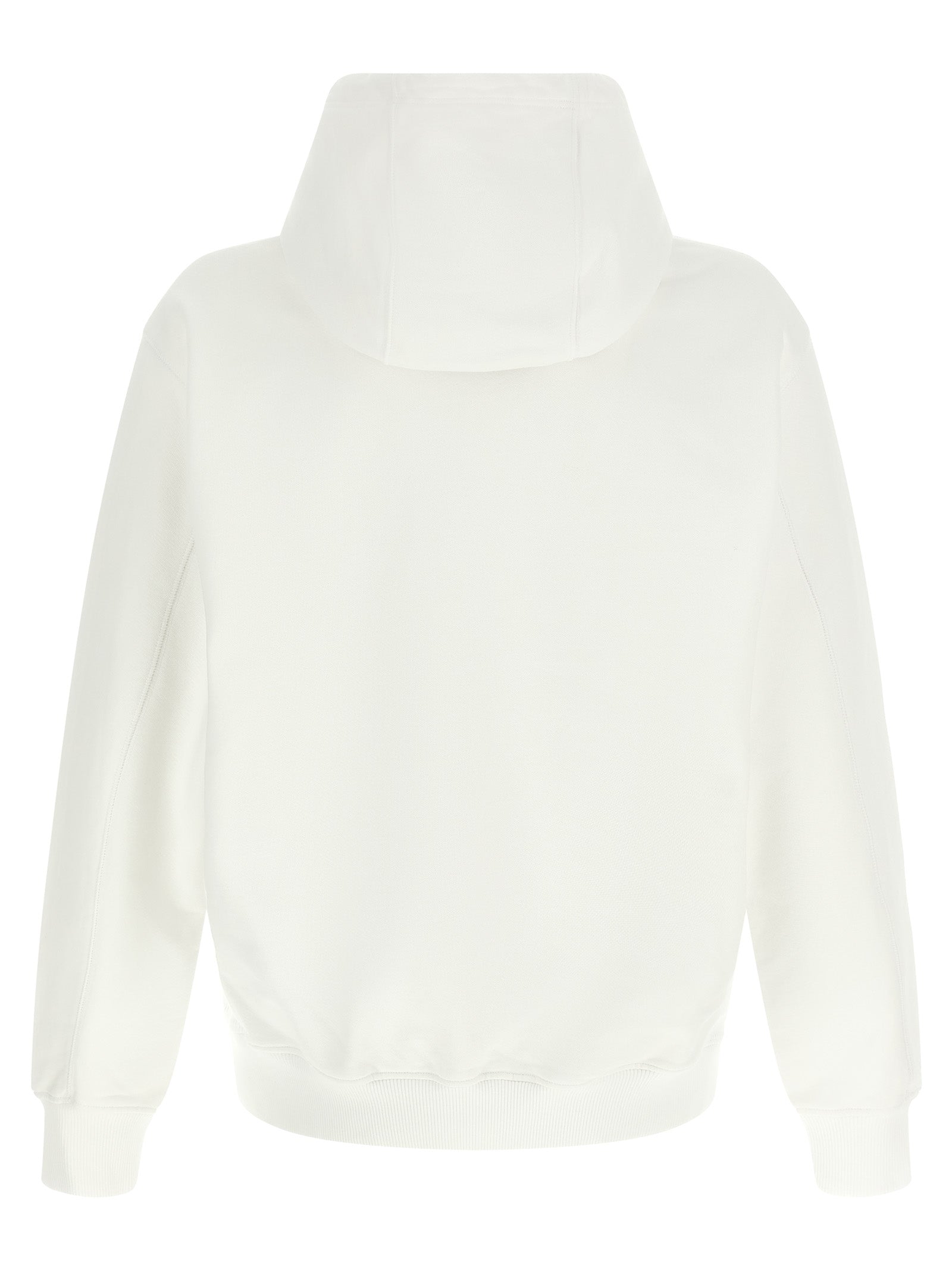 Sweatshirt Hoodie by Casablanca for men in organic cotton white & print features an dramatic silhouette, showcasing a sophisticated hooded neckline and dramatic for a refined, modern aesthetic.