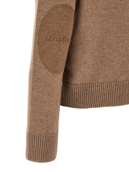 Cardigan by S Max Mara for women in cashmere brown features an impeccable silhouette, showcasing a sophisticated and detail for a truly impeccable finish.