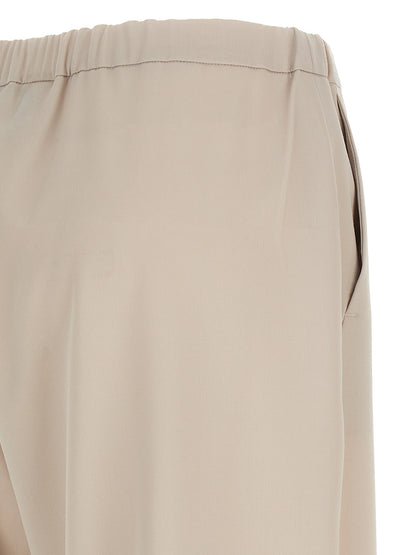 Joggers by S Max Mara for women in virgin wool beige features a refined silhouette with a refined athletic, flared & cropped, defined by a and a refined cropped for a refined finish.