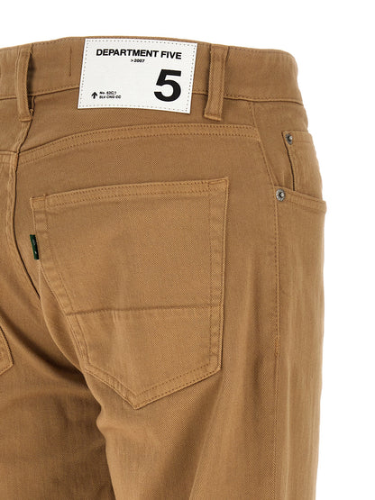 Jeans by Department 5 for men in stretch denim cotton beige presents a refined pantology silhouette, artfully defined by a refined pantology straight-leg, regular-fit & cropped, cropped, and a sophisticated .