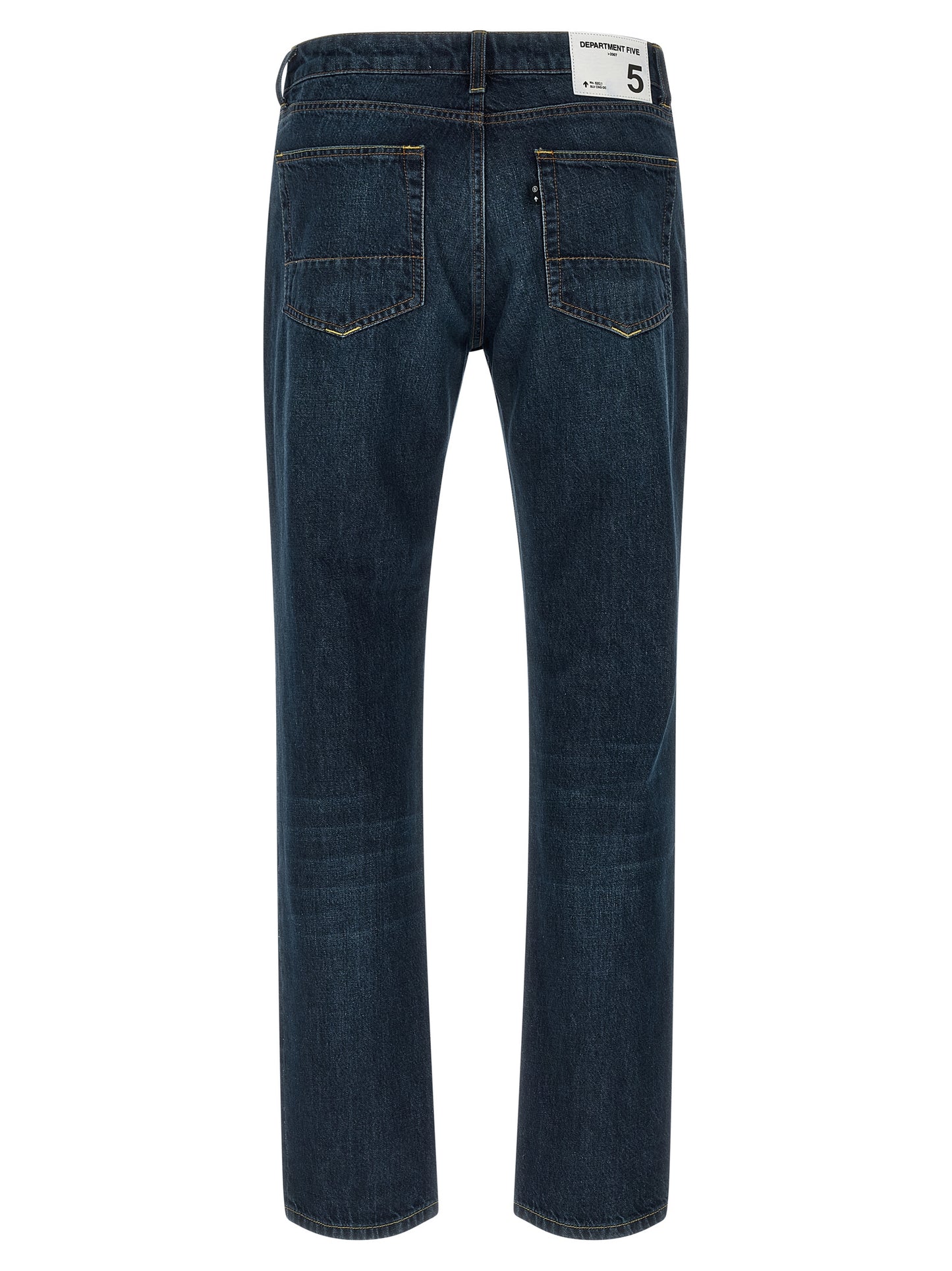 Jeans by Department 5 for men in denim cotton blue & signature features a polished silhouette with a polished straight-leg & regular-fit, reaching a polished long and finished with a polished .