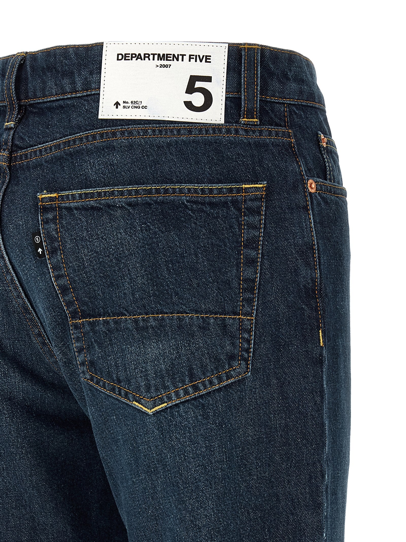 Jeans by Department 5 for men in denim cotton blue & signature features a refined silhouette with a refined straight-leg & regular-fit, defined by a and a refined long for a refined finish.