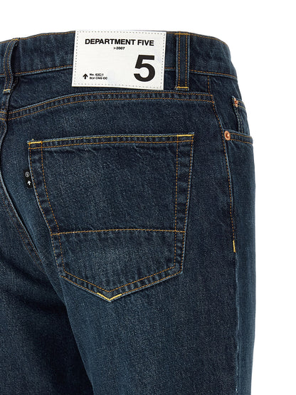 Jeans by Department 5 for men in denim cotton blue & signature features a refined silhouette with a refined straight-leg & regular-fit, defined by a and a refined long for a refined finish.