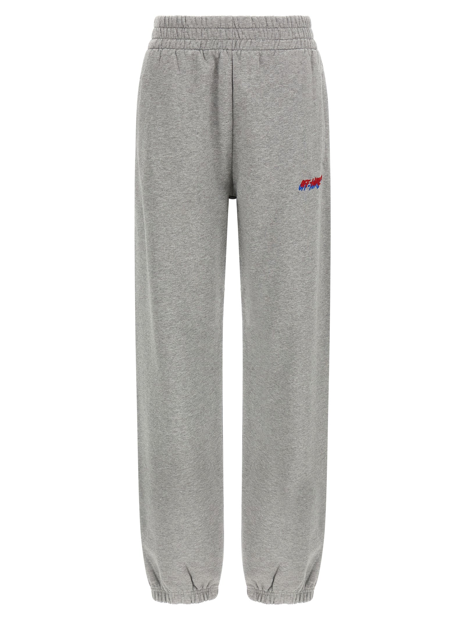 Joggers by Off-White for women in cotton gray & white features a refined silhouette with a refined , defined by a and a refined long for a refined finish.