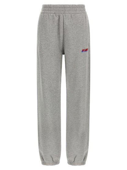 Joggers by Off-White for women in cotton gray & white features a refined silhouette with a refined , defined by a and a refined long for a refined finish.